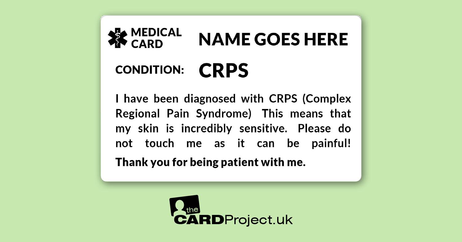 CRPS Mono Medical ID Card  (FRONT)